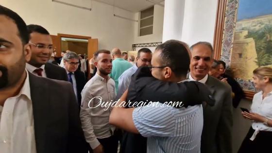 لحظة توديع الحتاش الكاتب العام لوجدة