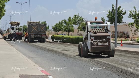تزفيت طريق المنتزه الايكولوجي مرجان وجدة لاستقبال الزوار في أحسن الظروف