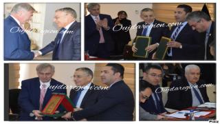 بحضور السفير البلجيكي..الوالي خطيب الهبيل يوقع اتفاقية شراكة مع الوكالة البلجيكية ومجلس جهة الشرق للادماج الاقتصادي