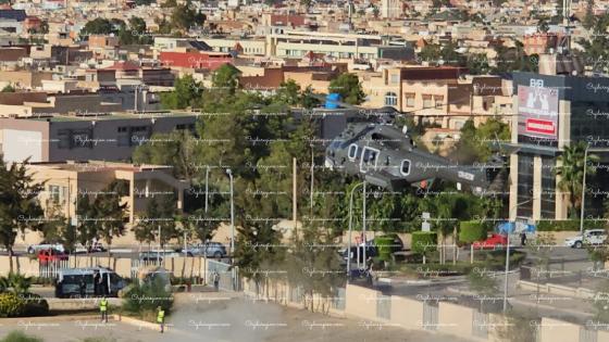 عاجل شاهدوا مروحية الدرك الملكي تحط بوجدة لنقل احد المتظاهرين إلى المستشفى العسكري بالرياط