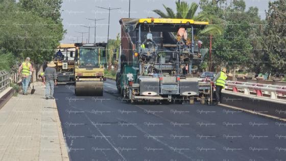شاهدوا لحظات التزفيت النهائي للوجه الشمالي ديال وجدة