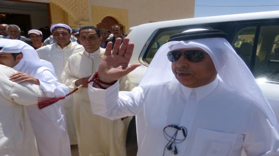 السفير القطري يفتتح مسجد النرجس بتندرارة رفقة نجل رئيس أركان الحرب القطرية