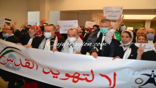شاهد بوجدة…نقابة المحامين تتضامن مع الشعب الفلسطيني