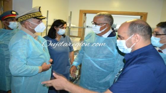 شاهد بوجدة..الوالي الجامعي داخل غرف مرضى كورونا بchu والفارابي