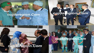 شاهدو بالصوت والصور..الدكالي وزير الصحة داخل CHU وجدة يستمع للمرضى ويتفقد ظروف العمل