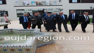 خاص/صور..وجدة:العلامة بنحمزة وادريس هوار يستقبلان المجلس الاقتصادي والاجتماعي برياض المسنين