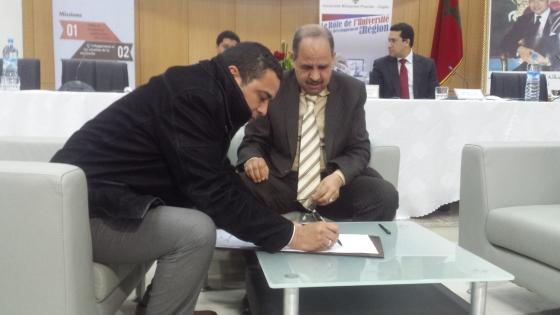 فيديو وصور،ارتسامات المجالس المنتخبة عقب توقيع اتفاقيات مع جامعة محمد الأول