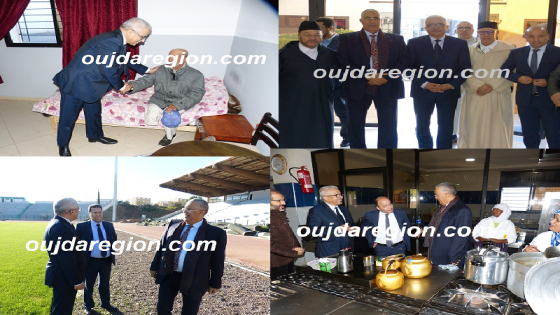 صوت وصور..وجدة:دردوري الوالي المدير العام للمبادرة في زيارة لرياض المسنين والملعب الشرفي والنسيج الجمعوي