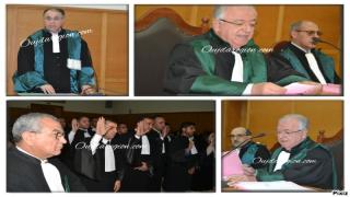 لحظات اداء المحامون بوجدة القسم بقصر العدالة