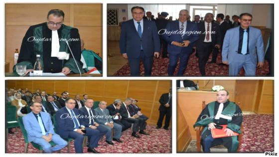 شاهد بوجدة ..تنصيب الاستاذ قريشي رئيسا للمحكمة الابتدائية والاستاذ بويحياوي وكيلا الملك بها