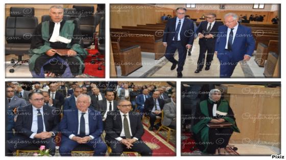 شاهدوا بجرادة لحظات تنصيب الاستاذ قريوح رئيسا للمحكمة والاستاذة الادريسي وكيلة للملك