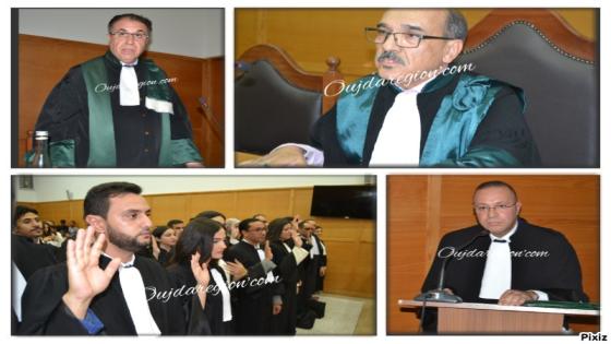 شاهدوا..المحامون الجدد بوجدة يؤدون القسم والنقيب ازذاد يدعوهم إلى احترام الاخلاقيات