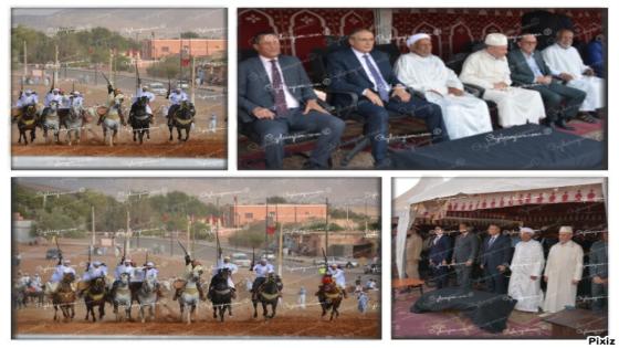 شاهدوا شكيب بلكايد عامل جرادة يشارك ساكنة الشريط الحدودي الاحتفال بعيد العرش المجيد