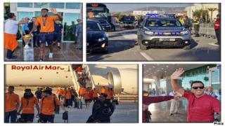 شاهدوا استقبال كبير للنهضة البركانية بمطار وجدة انكاد الدولي