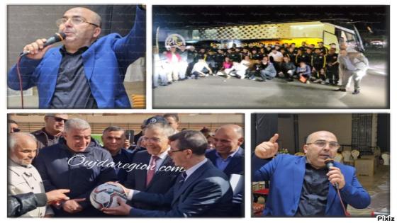 شاهدوا بوجدة موسى توفيق يهدي حافلة لحسنية لازاري من الوعد إلى الفعل