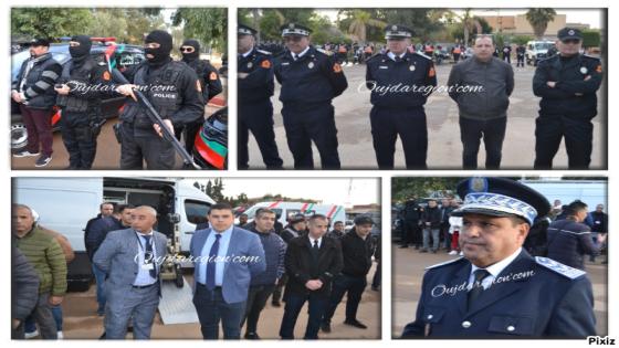 شاهدوا بوجدة..البوليس والقوات المساعدة تتأهب لتأمين ليلة رأس السنة